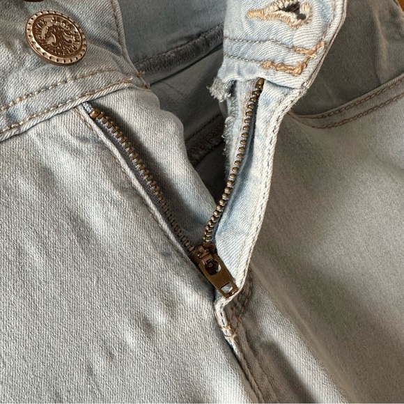 Wax Jean Mid Rise Skinny Light Wash - Size 7 - Picture 3 of 13